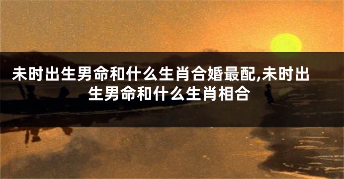 未时出生男命和什么生肖合婚最配,未时出生男命和什么生肖相合