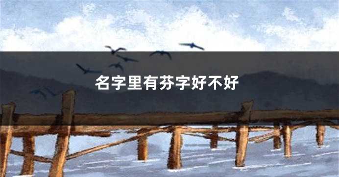 名字里有芬字好不好
