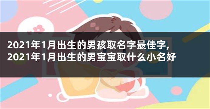 2021年1月出生的男孩取名字最佳字,2021年1月出生的男宝宝取什么小名好