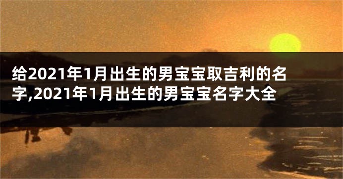 给2021年1月出生的男宝宝取吉利的名字,2021年1月出生的男宝宝名字大全