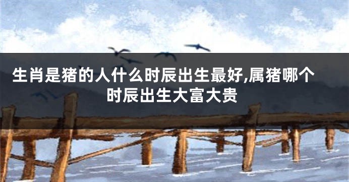 生肖是猪的人什么时辰出生最好,属猪哪个时辰出生大富大贵