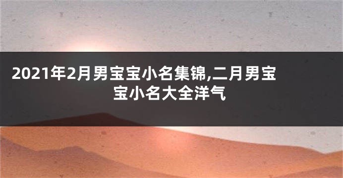 2021年2月男宝宝小名集锦,二月男宝宝小名大全洋气