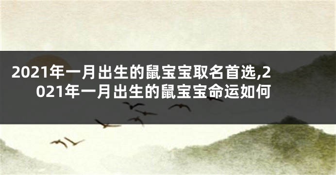 2021年一月出生的鼠宝宝取名首选,2021年一月出生的鼠宝宝命运如何