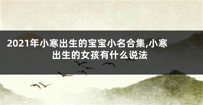 2021年小寒出生的宝宝小名合集,小寒出生的女孩有什么说法