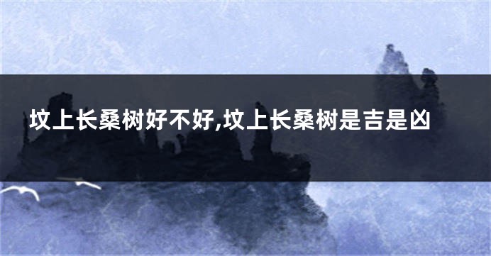 坟上长桑树好不好,坟上长桑树是吉是凶