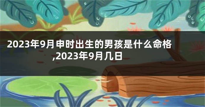 2023年9月申时出生的男孩是什么命格,2023年9月几日