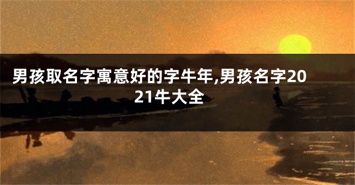 男孩取名字寓意好的字牛年,男孩名字2021牛大全