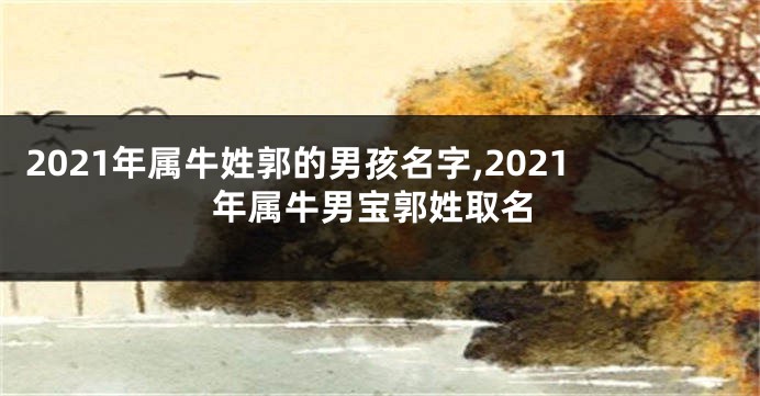 2021年属牛姓郭的男孩名字,2021年属牛男宝郭姓取名