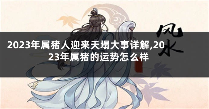 2023年属猪人迎来天塌大事详解,2023年属猪的运势怎么样