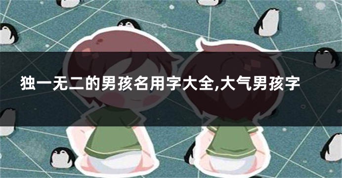 独一无二的男孩名用字大全,大气男孩字