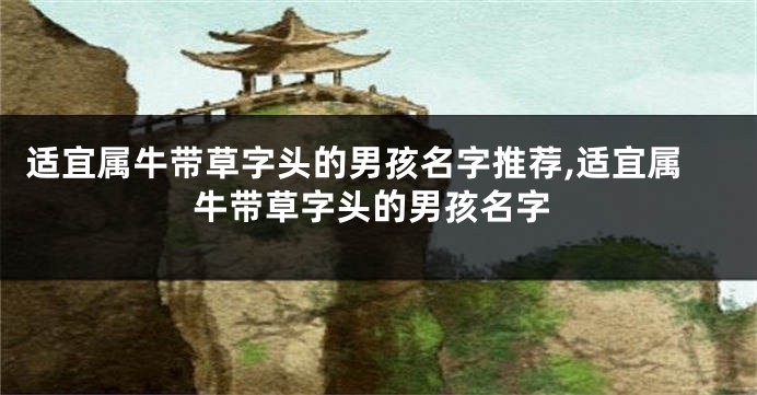 适宜属牛带草字头的男孩名字推荐,适宜属牛带草字头的男孩名字