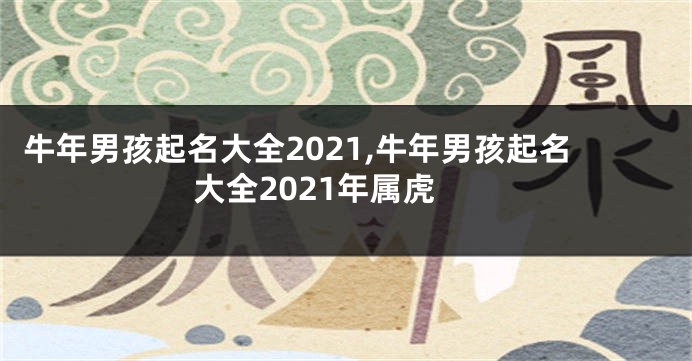 牛年男孩起名大全2021,牛年男孩起名大全2021年属虎