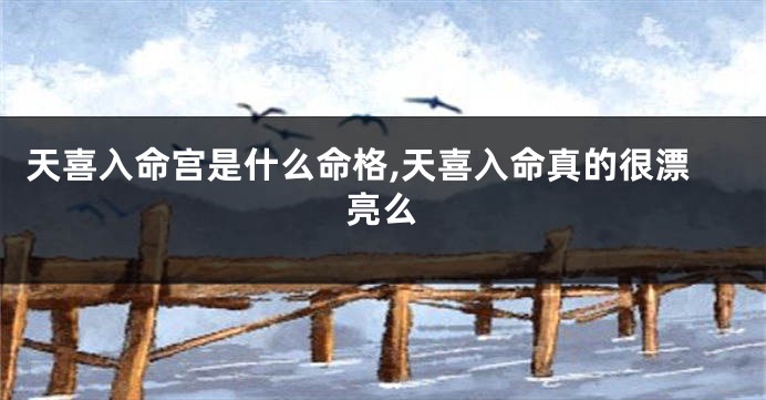 天喜入命宫是什么命格,天喜入命真的很漂亮么