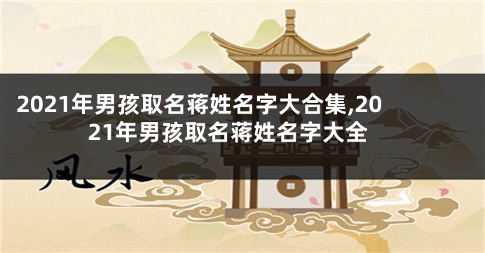 2021年男孩取名蒋姓名字大合集,2021年男孩取名蒋姓名字大全