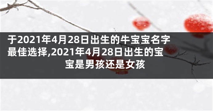 于2021年4月28日出生的牛宝宝名字最佳选择,2021年4月28日出生的宝宝是男孩还是女孩