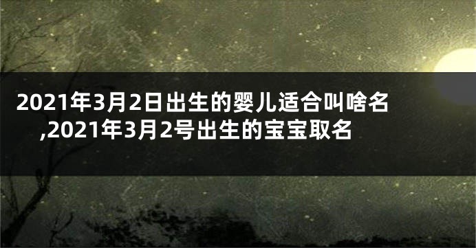 2021年3月2日出生的婴儿适合叫啥名,2021年3月2号出生的宝宝取名