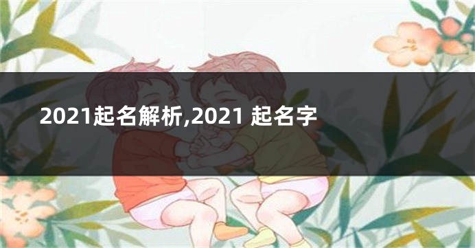 2021起名解析,2021 起名字