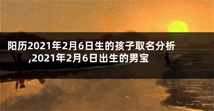 阳历2021年2月6日生的孩子取名分析,2021年2月6日出生的男宝