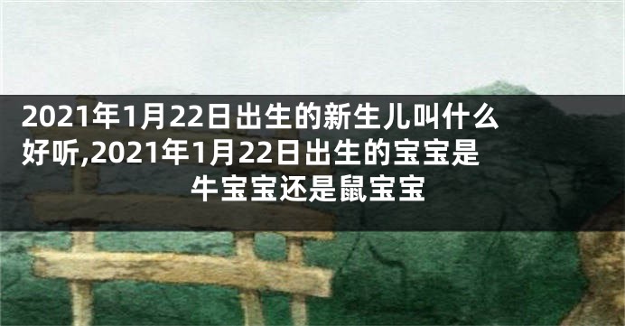 2021年1月22日出生的新生儿叫什么好听,2021年1月22日出生的宝宝是牛宝宝还是鼠宝宝