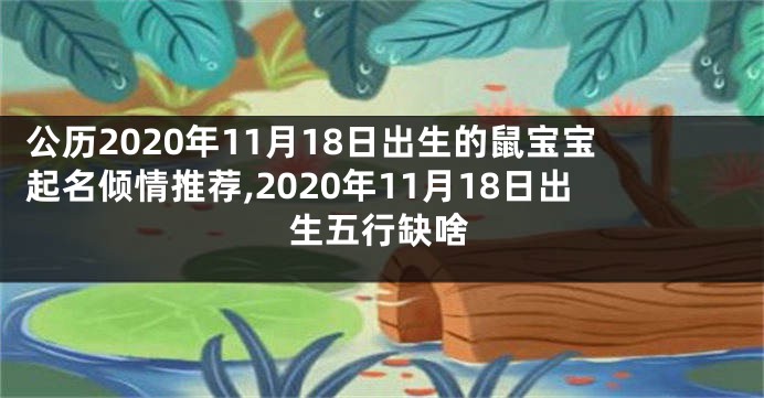 公历2020年11月18日出生的鼠宝宝起名倾情推荐,2020年11月18日出生五行缺啥