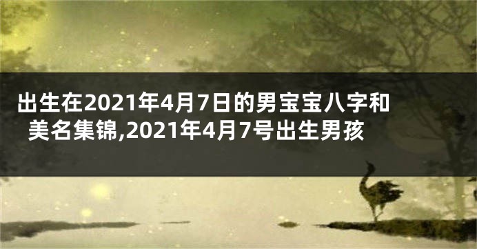出生在2021年4月7日的男宝宝八字和美名集锦,2021年4月7号出生男孩