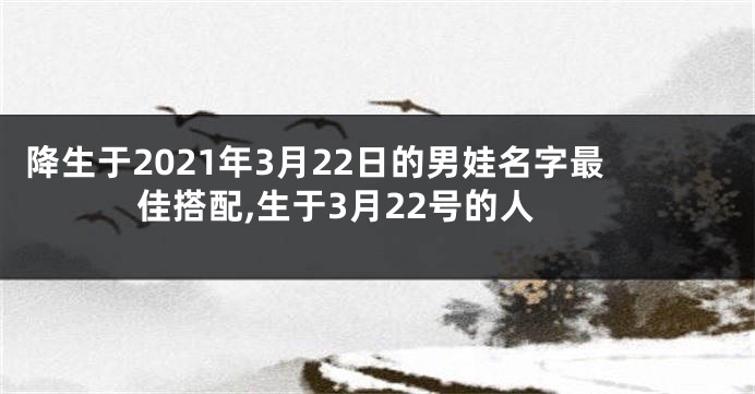 降生于2021年3月22日的男娃名字最佳搭配,生于3月22号的人