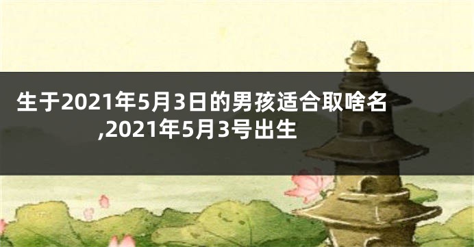 生于2021年5月3日的男孩适合取啥名,2021年5月3号出生