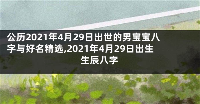 公历2021年4月29日出世的男宝宝八字与好名精选,2021年4月29日出生生辰八字