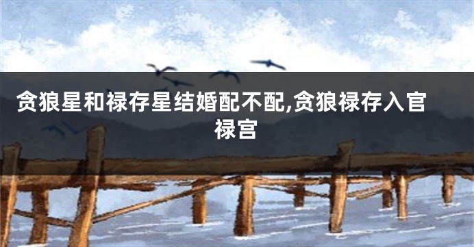 贪狼星和禄存星结婚配不配,贪狼禄存入官禄宫