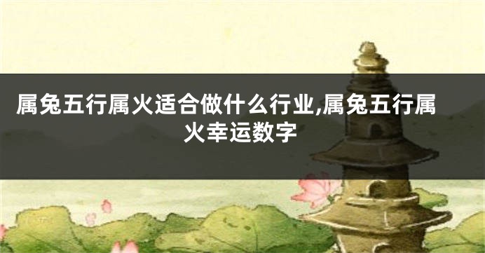 属兔五行属火适合做什么行业,属兔五行属火幸运数字