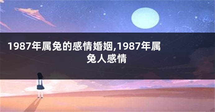 1987年属兔的感情婚姻,1987年属兔人感情