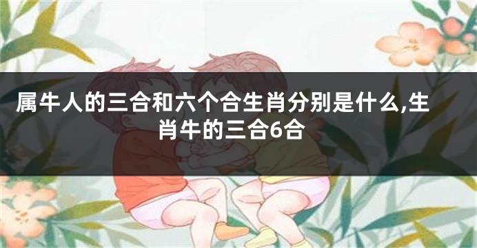 属牛人的三合和六个合生肖分别是什么,生肖牛的三合6合