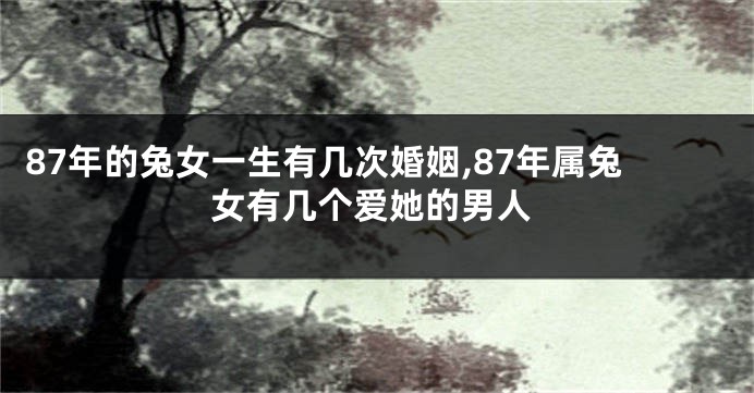 87年的兔女一生有几次婚姻,87年属兔女有几个爱她的男人