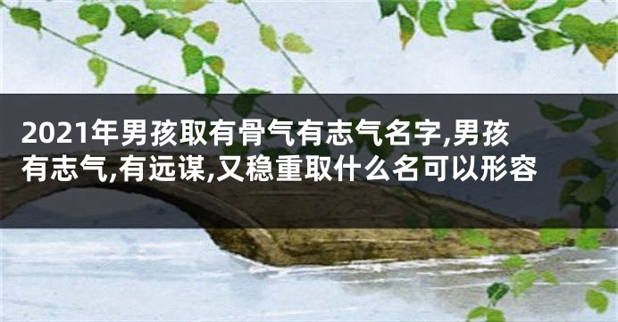 2021年男孩取有骨气有志气名字,男孩有志气,有远谋,又稳重取什么名可以形容