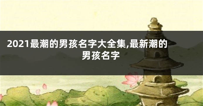 2021最潮的男孩名字大全集,最新潮的男孩名字