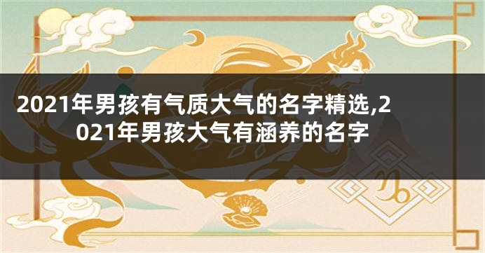 2021年男孩有气质大气的名字精选,2021年男孩大气有涵养的名字