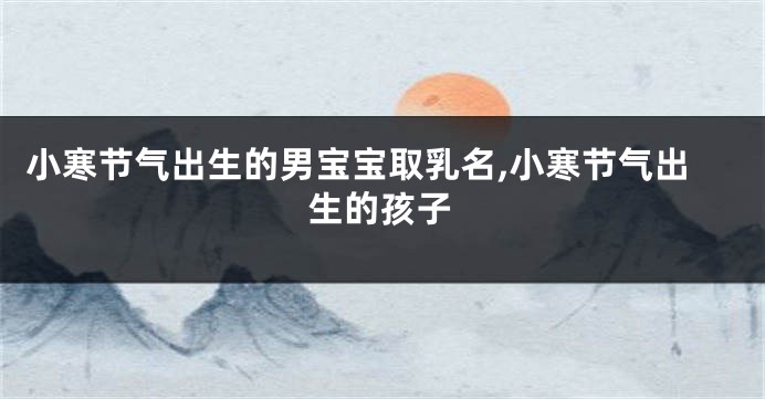 小寒节气出生的男宝宝取乳名,小寒节气出生的孩子
