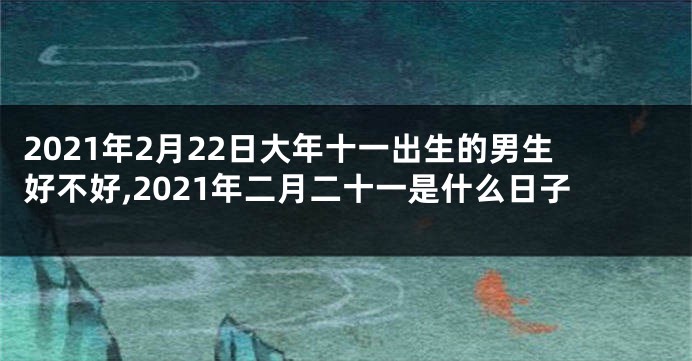2021年2月22日大年十一出生的男生好不好,2021年二月二十一是什么日子