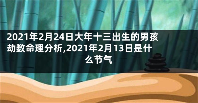 2021年2月24日大年十三出生的男孩劫数命理分析,2021年2月13日是什么节气
