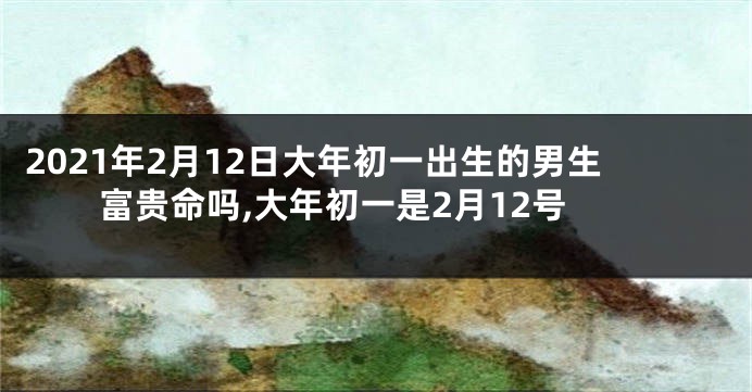 2021年2月12日大年初一出生的男生富贵命吗,大年初一是2月12号