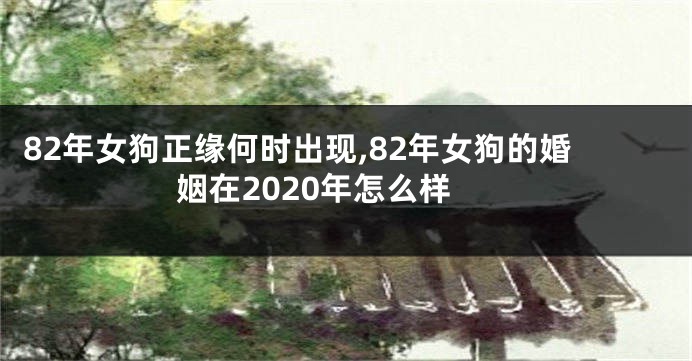 82年女狗正缘何时出现,82年女狗的婚姻在2020年怎么样
