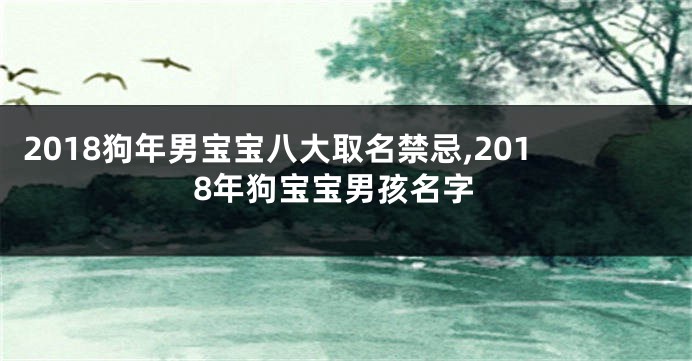 2018狗年男宝宝八大取名禁忌,2018年狗宝宝男孩名字