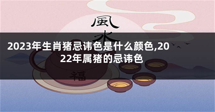 2023年生肖猪忌讳色是什么颜色,2022年属猪的忌讳色