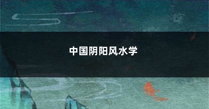 中国阴阳风水学