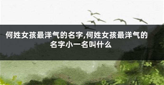 何姓女孩最洋气的名字,何姓女孩最洋气的名字小一名叫什么
