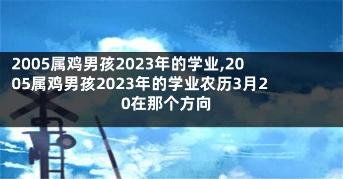 2005属鸡男孩2023年的学业,2005属鸡男孩2023年的学业农历3月20在那个方向