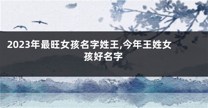2023年最旺女孩名字姓王,今年王姓女孩好名字