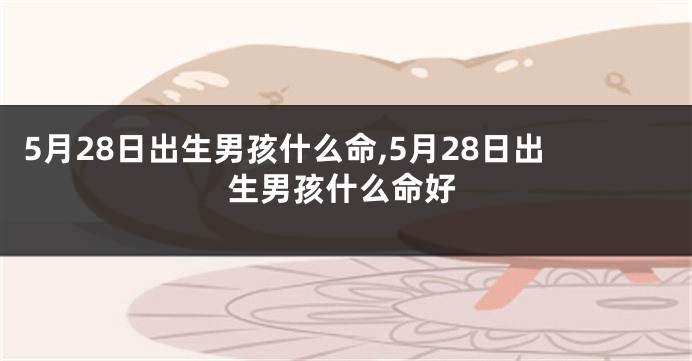 5月28日出生男孩什么命,5月28日出生男孩什么命好