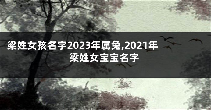梁姓女孩名字2023年属兔,2021年梁姓女宝宝名字