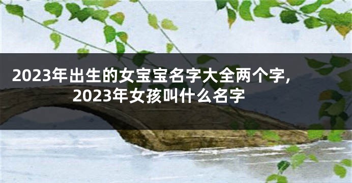 2023年出生的女宝宝名字大全两个字,2023年女孩叫什么名字